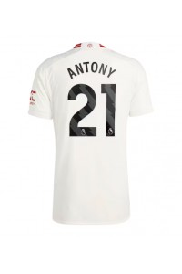 Manchester United Antony #21 Jalkapallovaatteet Kolmaspaita 2023-24 Lyhythihainen